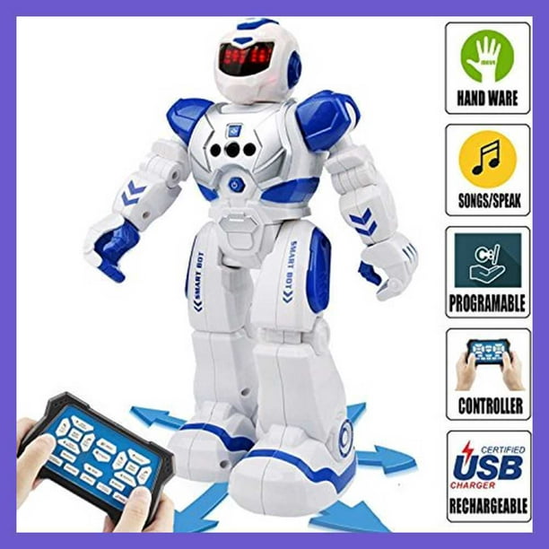 DEERC Robot Toys for Kids Boys Smart Programmable Remote Control Robots with Ges